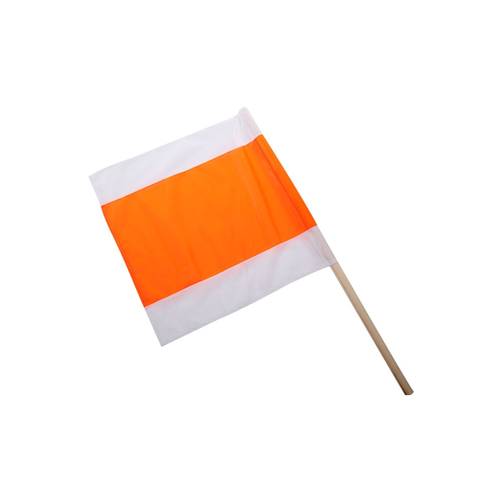 Drapeaux de signalisation blanc/orange 500 x 500 mm Drapeaux de signalisation blanc/orange 500 x 500 mm